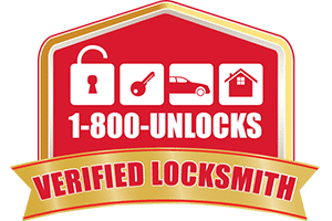 Buckley's Securitysmiths in Colonial Heights, VA is a certified member of 1-800 Unlocks. Here is the 1-800 Unlocks official logo.