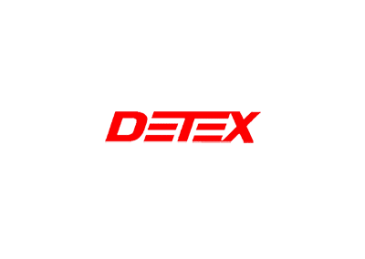 The official logo of Detex. Buckley's locksmiths in Colonial Heights use Detex for exit devices, alarms, and more.